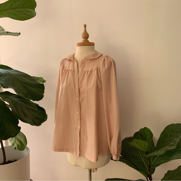 60’s True Vintage pale pink poet blouse - Picture 4 of 9
